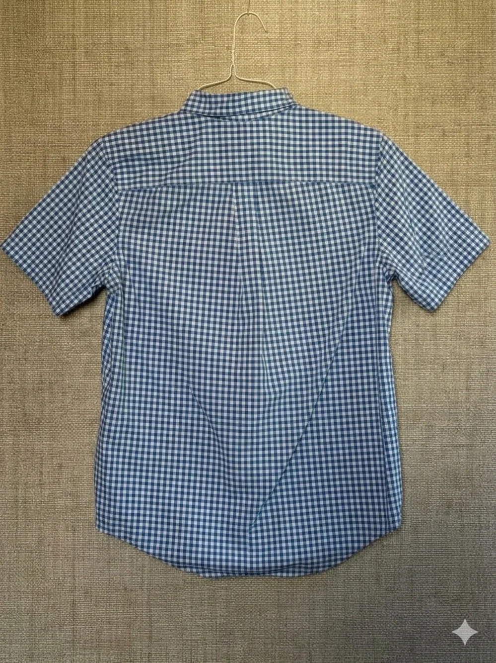 Ralph Lauren Blue & White Gingham Short Sleeve Button-Down Shirt